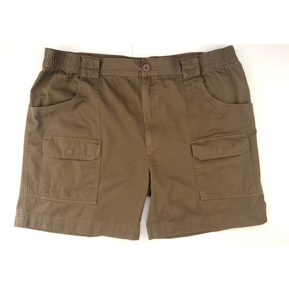 Mens size 42 Roundtree & Yorke Tan Cargo Shorts 100% Cotton Gorpcore Outdoors